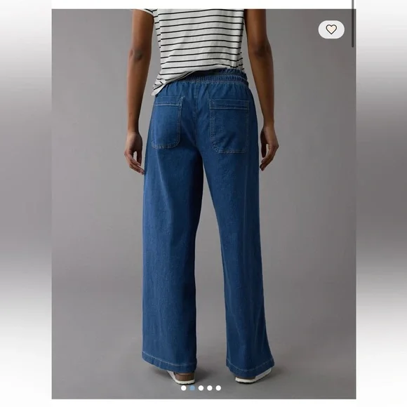 AMERICAN EAGLE Dreamy Drape Linen-Blend Pull-On Pant - Picture 2 of 6